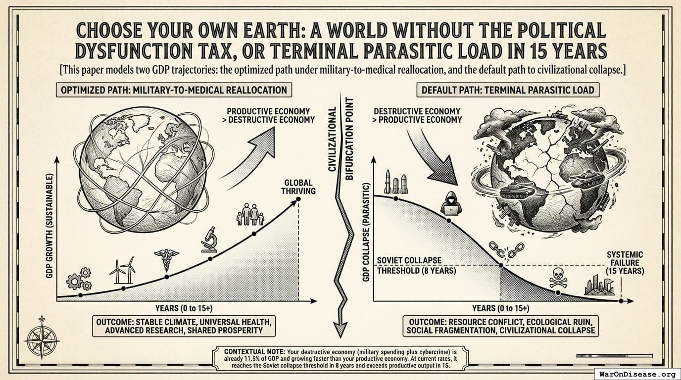 CHOOSE YOUR OWN EARTH: A WORLD WITHOUT THE POLITICAL DYSFUNCTION TAX, OR TERMINAL PARASITIC LOAD IN 15 YEARS