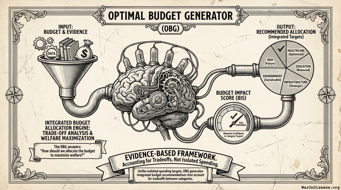 THE OPTIMAL BUDGET GENERATOR: A CAUSAL INFERENCE PROTOCOL FOR MAXIMIZING MEDIAN HEALTH AND WEALTH THROUGH PUBLIC GOODS FUNDING