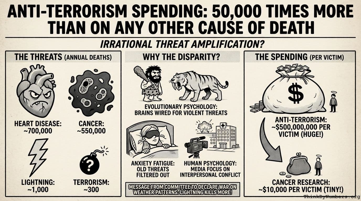 Anti-Terrorism Spending 50,000 Times More Than on Any Other Cause of Death