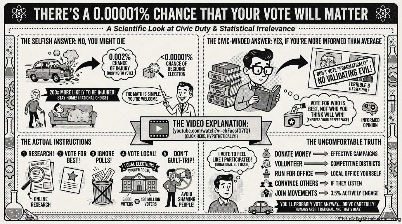There's a 0.00001% Chance that Your Vote Will Matter