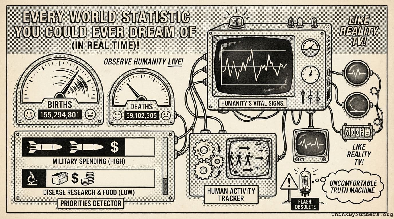 Every World Statistic You Could Ever Dream Of (In Real Time)!