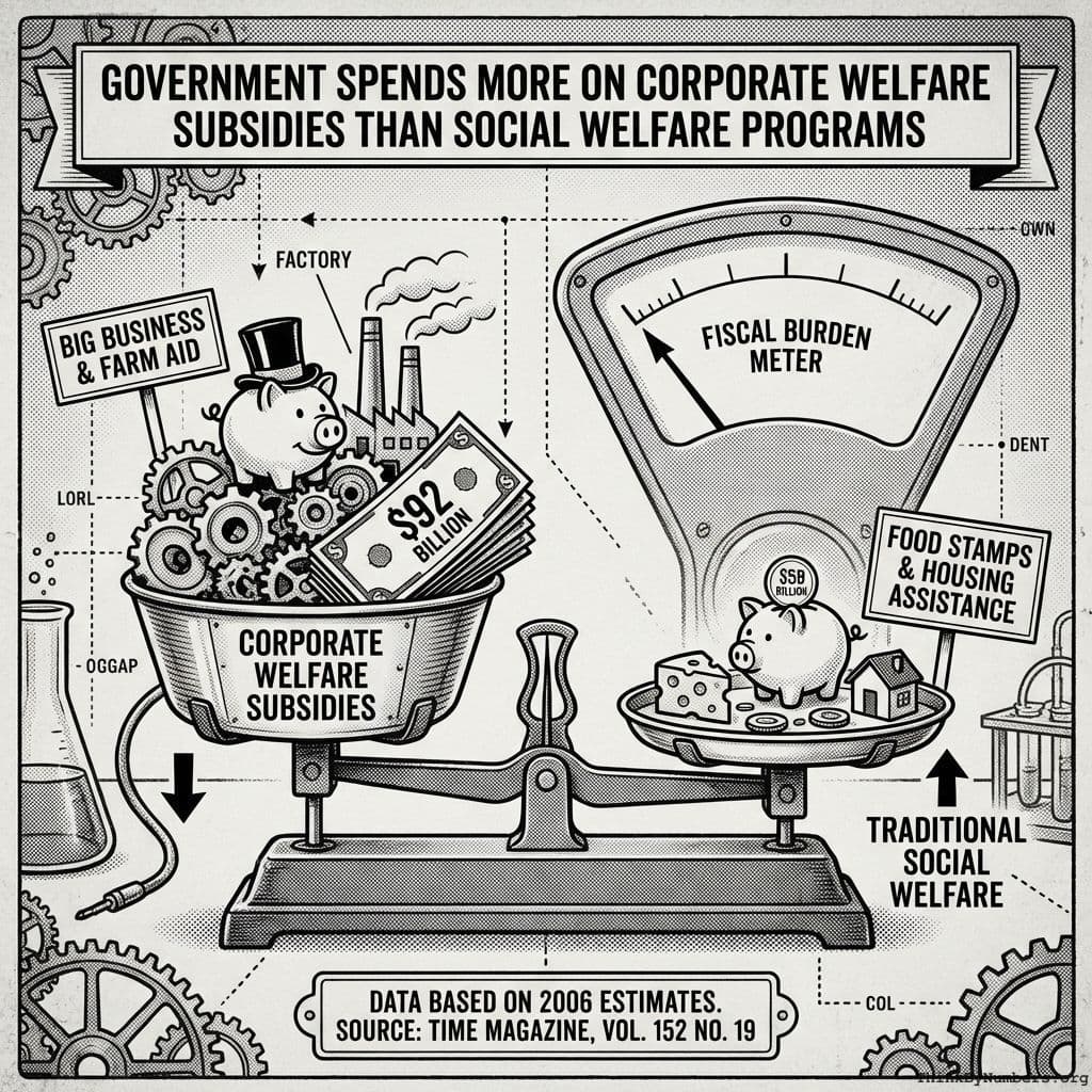 Government Spends More on Corporate Welfare Subsidies than Social Welfare Programs