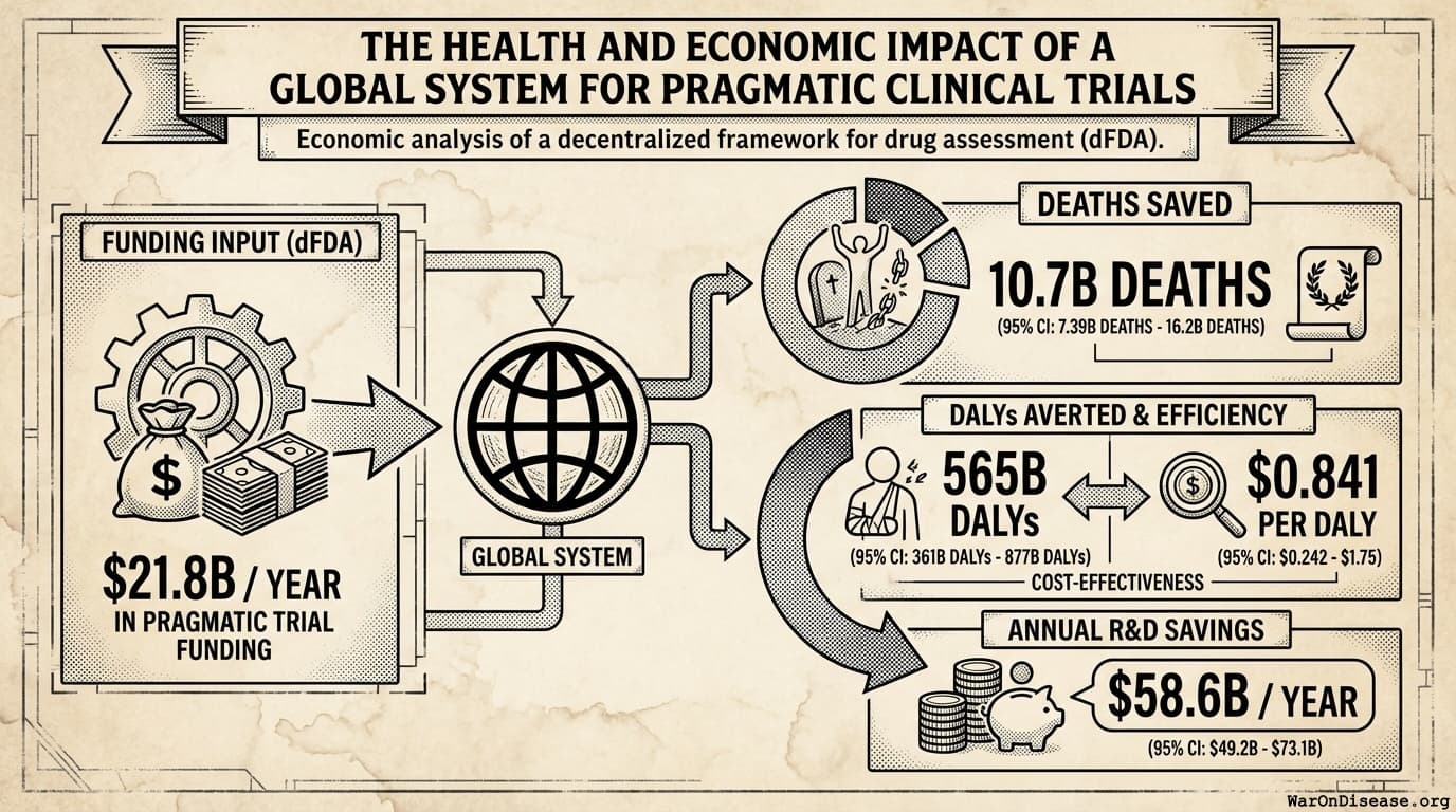 THE HEALTH AND ECONOMIC IMPACT OF A GLOBAL SYSTEM FOR PRAGMATIC CLINICAL TRIALS