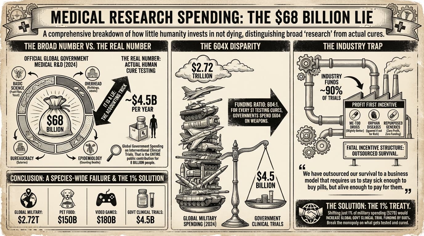 Medical Research Spending: The {{< var global_med_research_spending >}} Lie