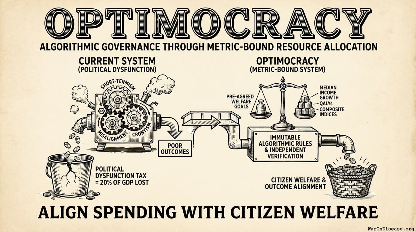 Optimocracy: Evidence-Based Governance Through Outcome-Bound Optimization