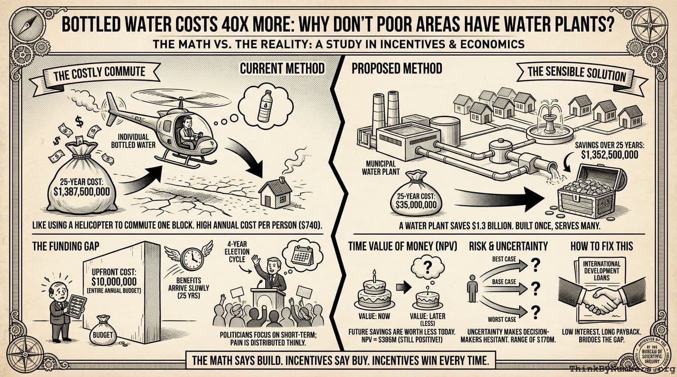 Bottled Water Costs 40x More: Why Don't Poor Areas Have Water Plants?