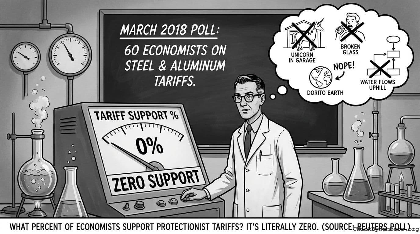 What percent of economists support protectionist tariffs?