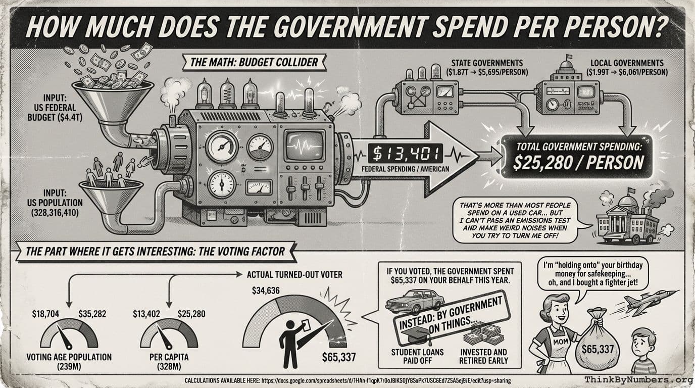 How much does the government spend per person?