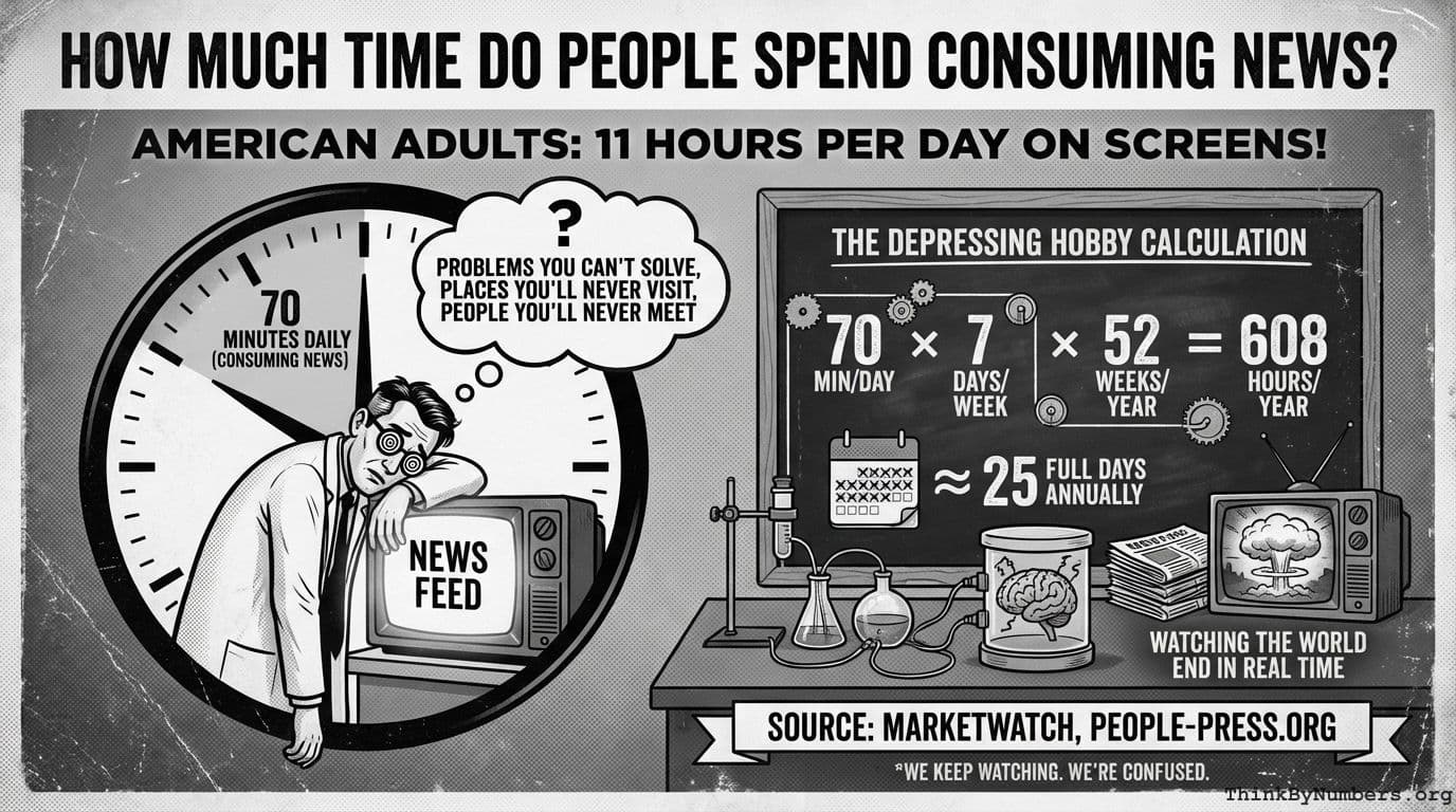 How much time do people spend consuming news?